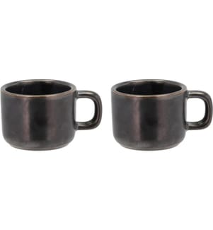 VILLA COLLECTION - Tasse à expresso Fjord 100 ml, 2 Pièce/s, Noir