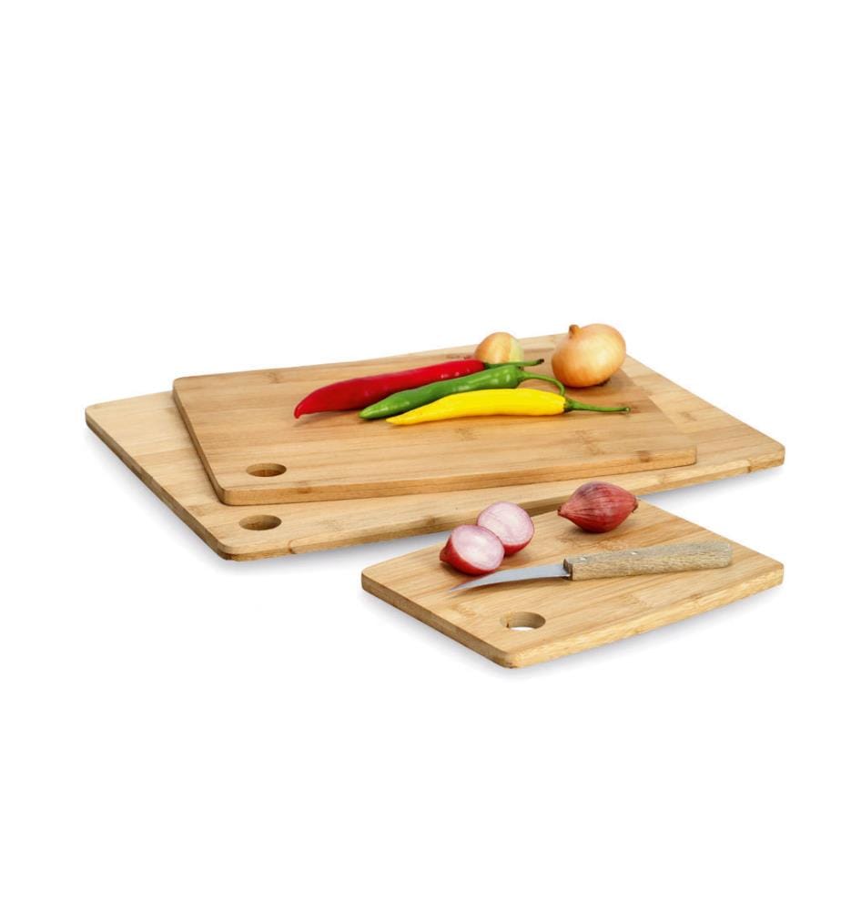 Bamboo Chopping Board Set Of 4 With Stand Large Dual Purpose