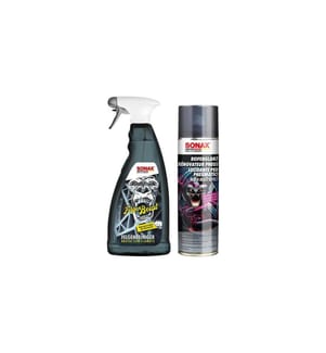 SONAX - BEAST SET Nettoyant pour jantes + Spray lustrant pour pneus