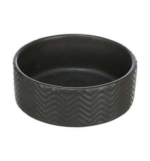 TRIXIE - Écuelle en céramique ø 13 cm, 0.4 l, Noir