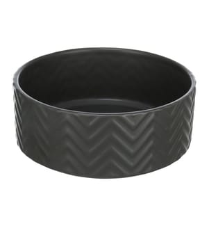 TRIXIE - Écuelle en céramique ø 16 cm, 0.9 l, noir