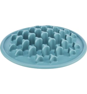 TRIXIE - Tapis d'alimentation Piliers d'alimentation lente, Ø 35 cm, bleu