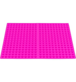 TRIXIE - Tapis de cuisson avec coeurs, silicone, 38 × 28 cm, rose