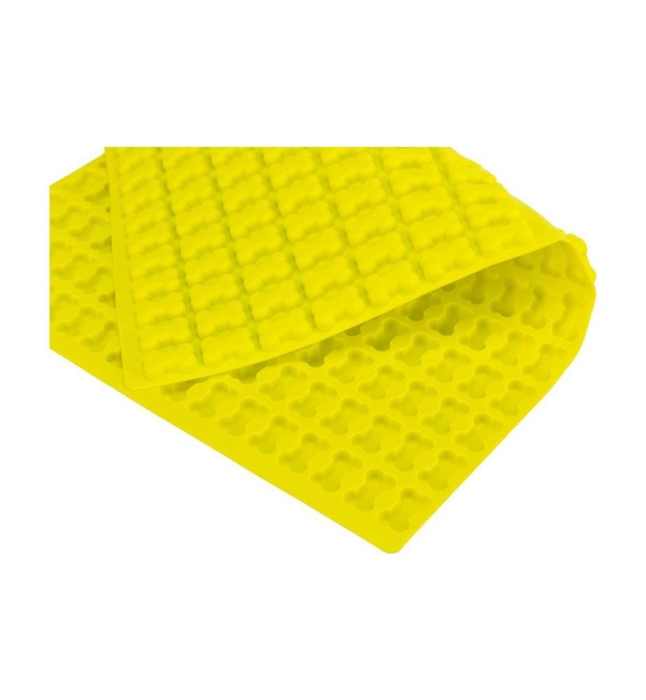 TRIXIE - Tapis de cuisson avec os, silicone, 38 × 28 cm, jaune
