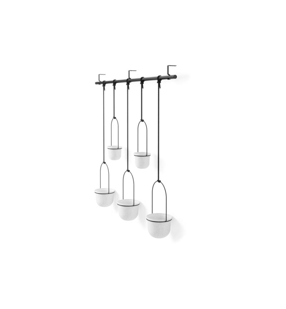 UMBRA - Pot de fleur Triflora Lot de 5, 137 x 94 cm, blanc/noir