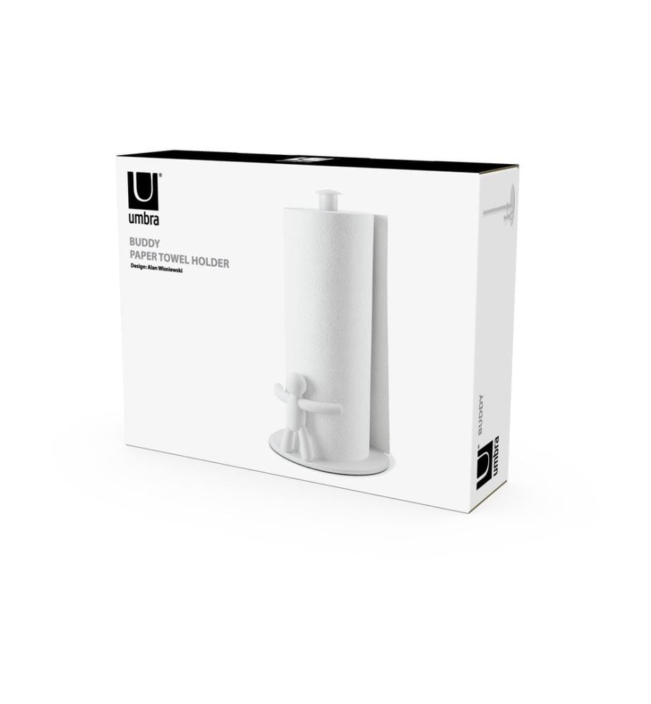 UMBRA - Porte-rouleau essuie-tout Buddy Blanc