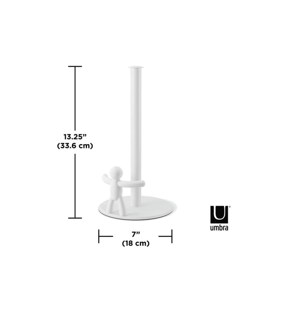 UMBRA - Porte-rouleau essuie-tout Buddy Blanc