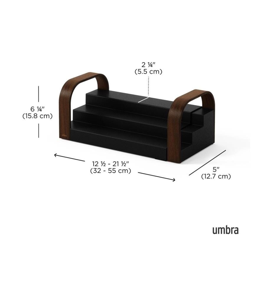 UMBRA - Gewürzregal Bellwood Schwarz/Walnuss