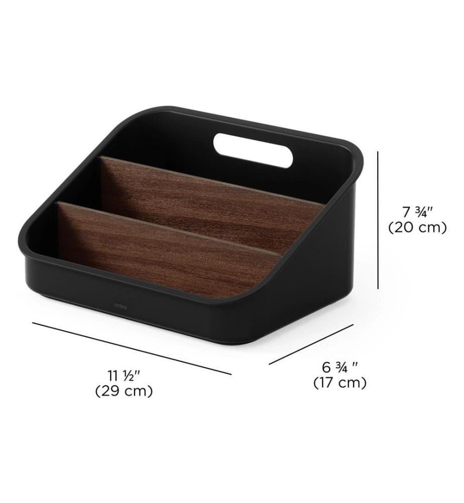 UMBRA - Aufbewahrungsbox Bellwood 27 x 20 x 13 cm, Braun/Schwarz