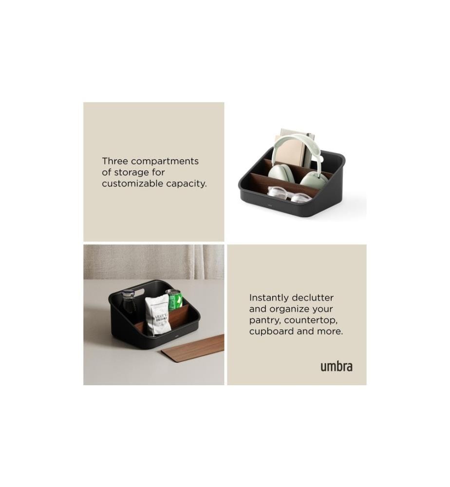 UMBRA - Aufbewahrungsbox Bellwood 27 x 20 x 13 cm, Braun/Schwarz