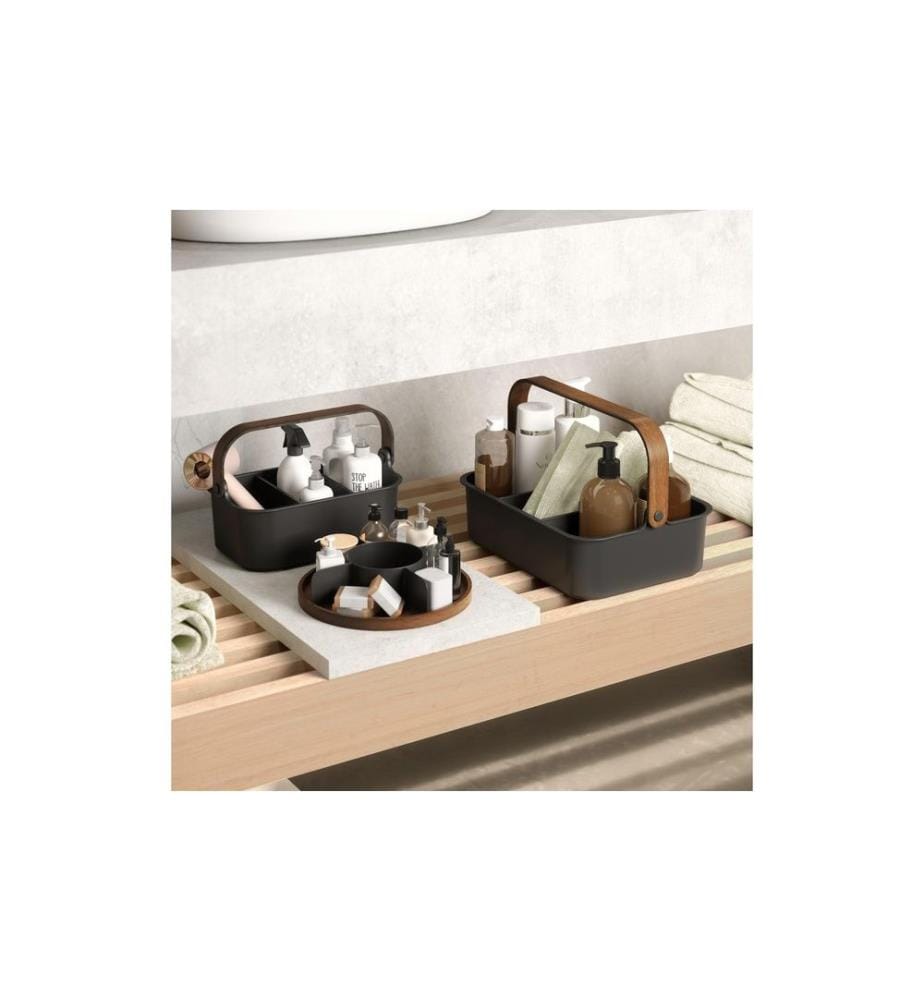 UMBRA - Aufbewahrungsbox Bellwood 28 x 17 x 13 cm, Braun/Schwarz