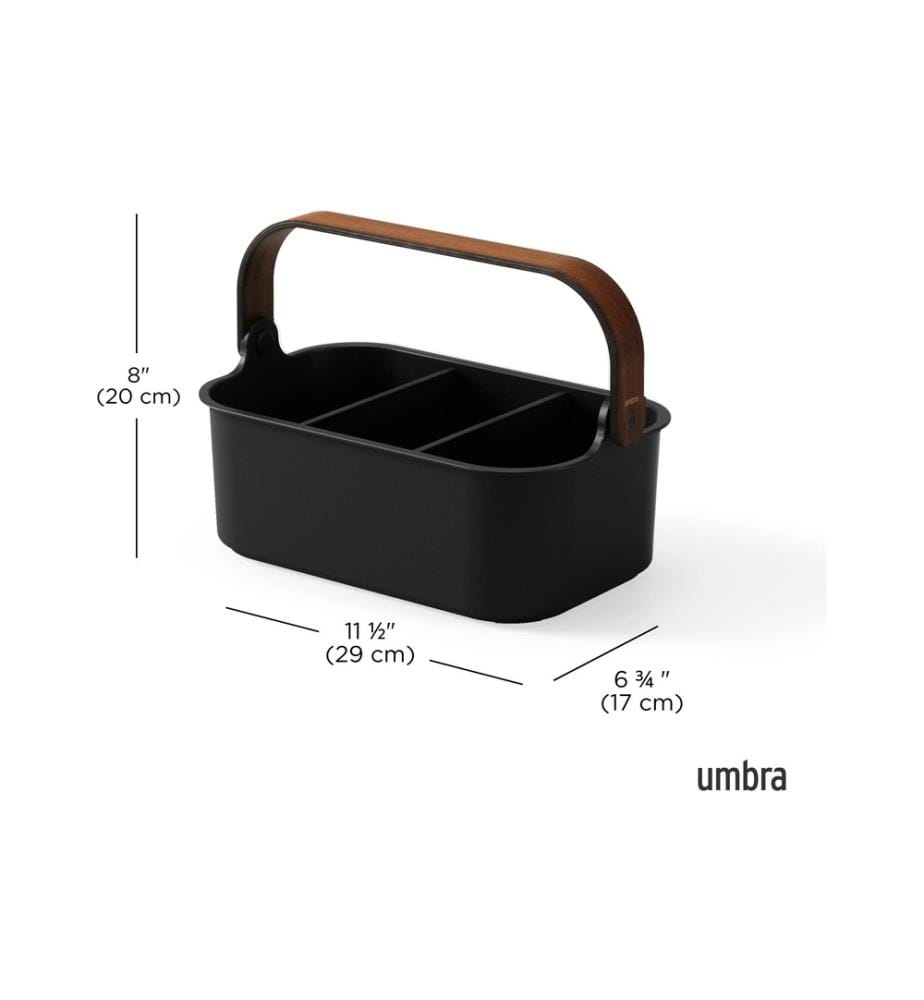 UMBRA - Aufbewahrungsbox Bellwood 28 x 17 x 13 cm, Braun/Schwarz