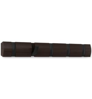 UMBRA - Wandgarderobe Flip 5 Haken, Schwarz/Braun