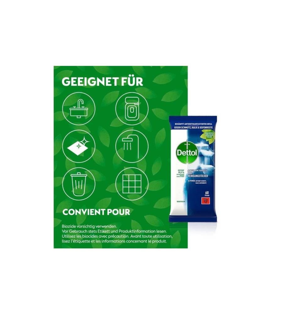 DETTOL - Bad-Reinigungstücher Bergfrische 60 Stück