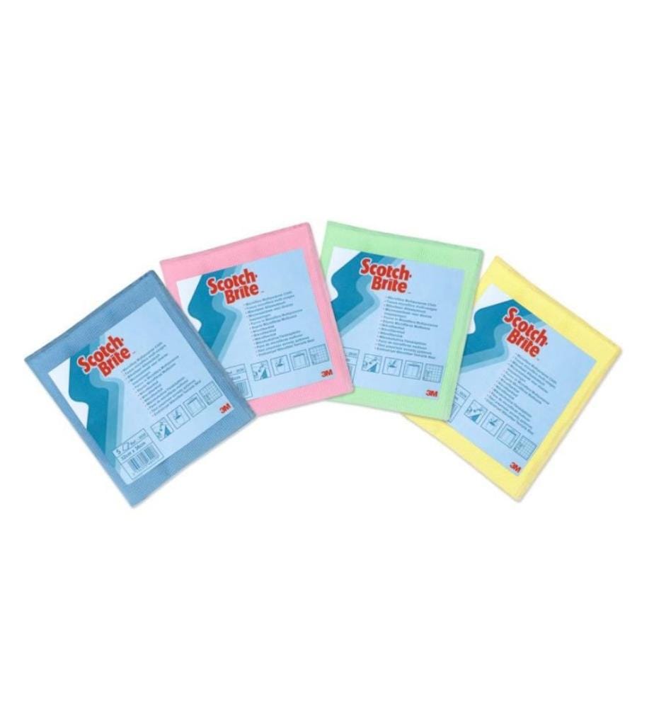 Scotch-Brite - Chiffon de nettoyage en microfibre 30 x 40 cm, 5 pièces rouge