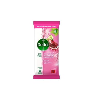 DETTOL - Lingettes nettoyantes multi-usages Grenade & Citron vert 60 pièces