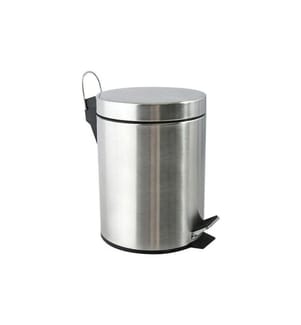 MSV - Poubelle à pédale 5 l, Argenté/Gris