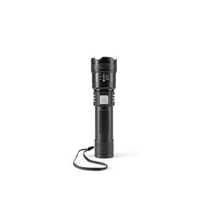EASYMAXX - Lampe de poche rechargeable 3.7 V noir, câble USB inclus