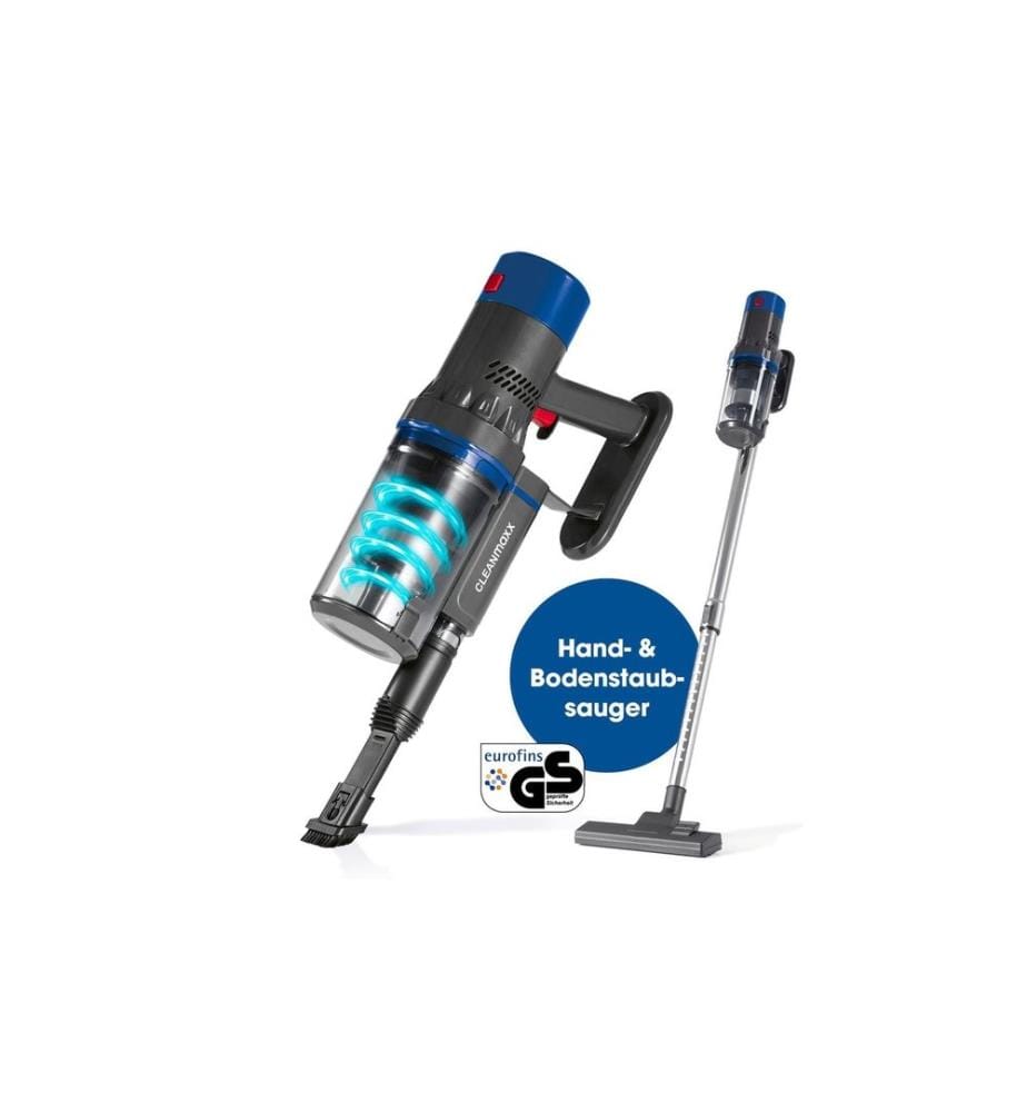 CLEANMAXX - Akku-Hand- und Stielsauger Grau / Blau