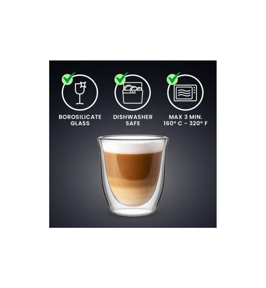 BIALETTI - Cappuccino Becher Firenze 200 ml, 1 Stück, Transparent