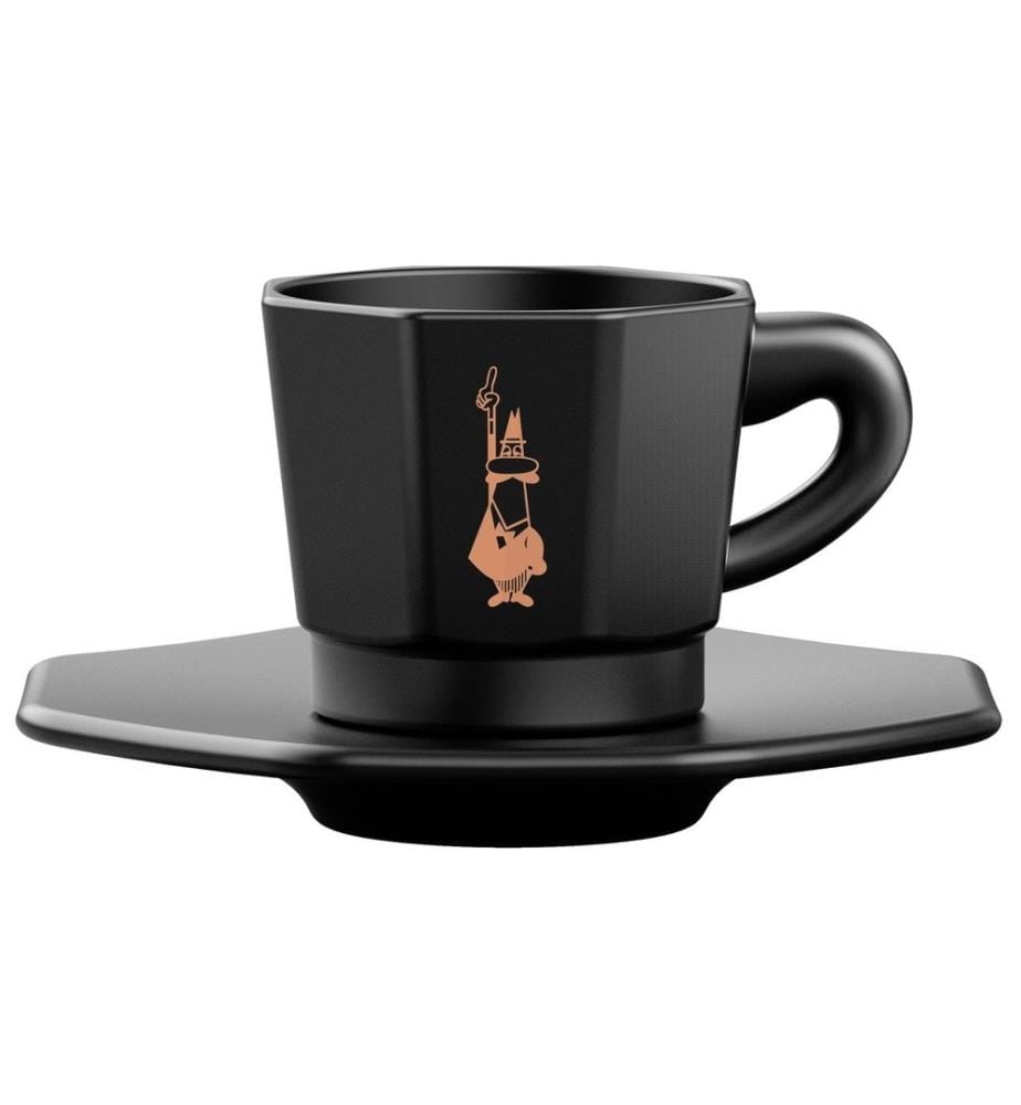 BIALETTI - Espressotasse 80 ml, 4 Stück, Schwarz