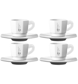 BIALETTI - Espressotasse 80 ml, 4 Stück, Weiss