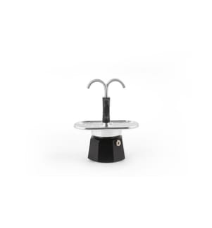 BIALETTI - Espressokocher New Mini Express 2 Tassen, Schwarz/Silber
