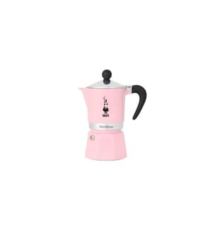 BIALETTI - Espressokocher Rainbow für 3 Tassen, Rosa