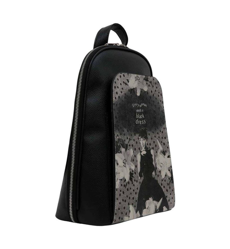 Black Dress Design Vegetarischer Rucksack - Grau