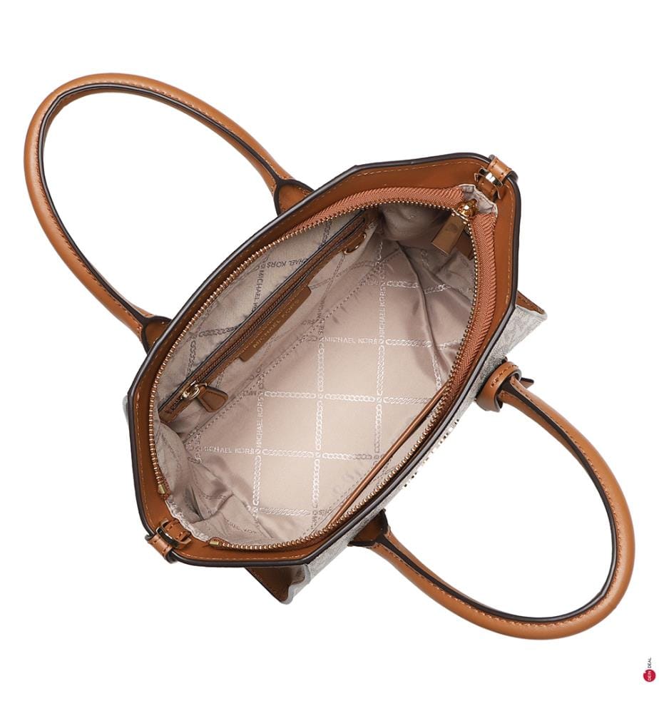 Sac à Main Avril Small - Blanc et Brun Clair