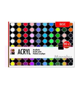 MARABU - Peinture acrylique Set Basic, 80 x 3,5 ml