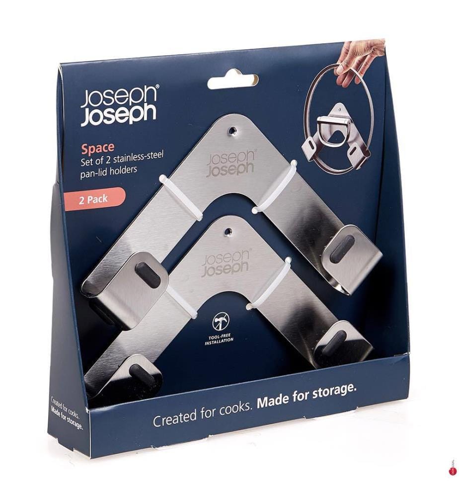 Support de Porte-couvercles de Casseroles Space™ en Acier Inoxydable pack de 2 - Gris