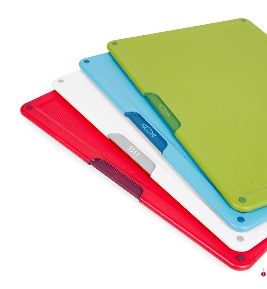 Set de 4 Couteaux et 4 Planches à Découper Multicolore Folio™ Icon Plus - Argent