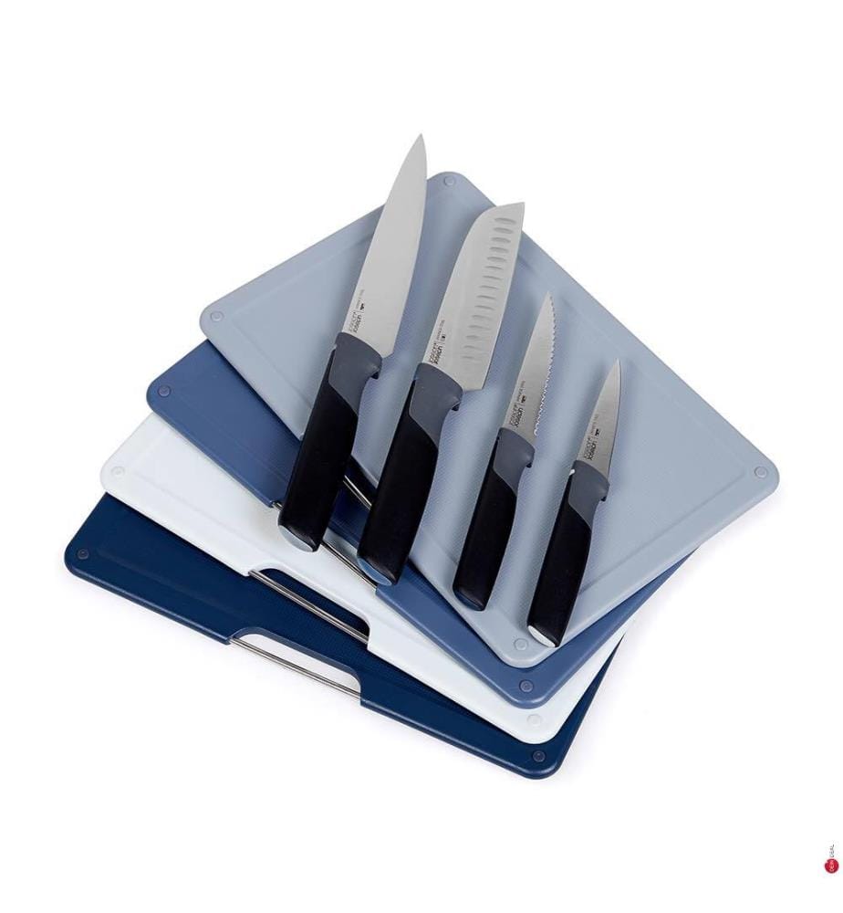 Set de 4 Couteaux et 4 Planches à Découper Gris Folio™ Plus - Graphite