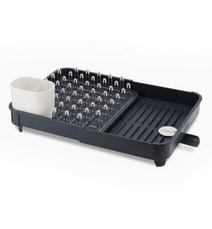 Egouttoir à Vaisselle Extensible Extend avec Bouchon de Vidange - Noir