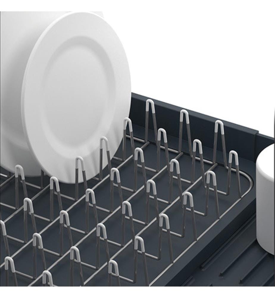 Egouttoir à Vaisselle Extensible Extend avec Bouchon de Vidange - Noir