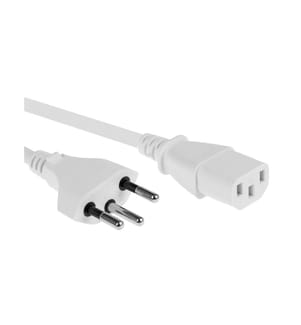 FURBER.POWER - Netzkabel C13-T12 1.0 m Weiss