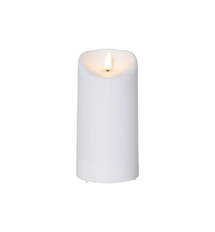 STAR TRADING - Bougie LED Flamme pilier Ø 7.5 x 15 cm, Blanc