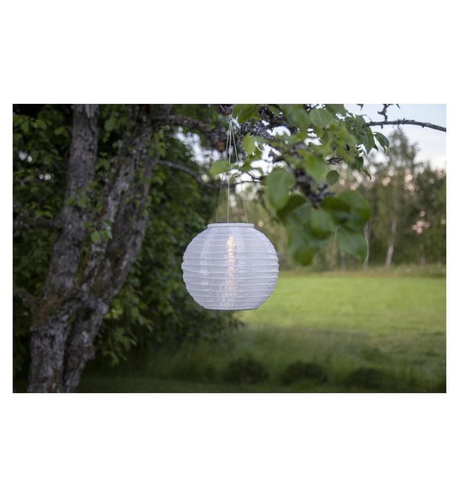 STAR TRADING - Lampion Solar Festival, Ø 25 cm, blanc