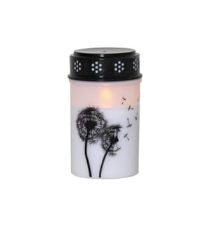 STAR TRADING - Bougie funéraire LED Pissenlit, Ø 7 x 12 cm, Blanc