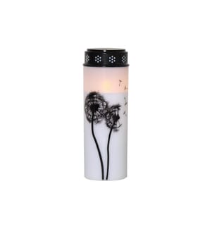 STAR TRADING - Bougie funéraire LED Pissenlit, Ø 7 x 21 cm, Blanc