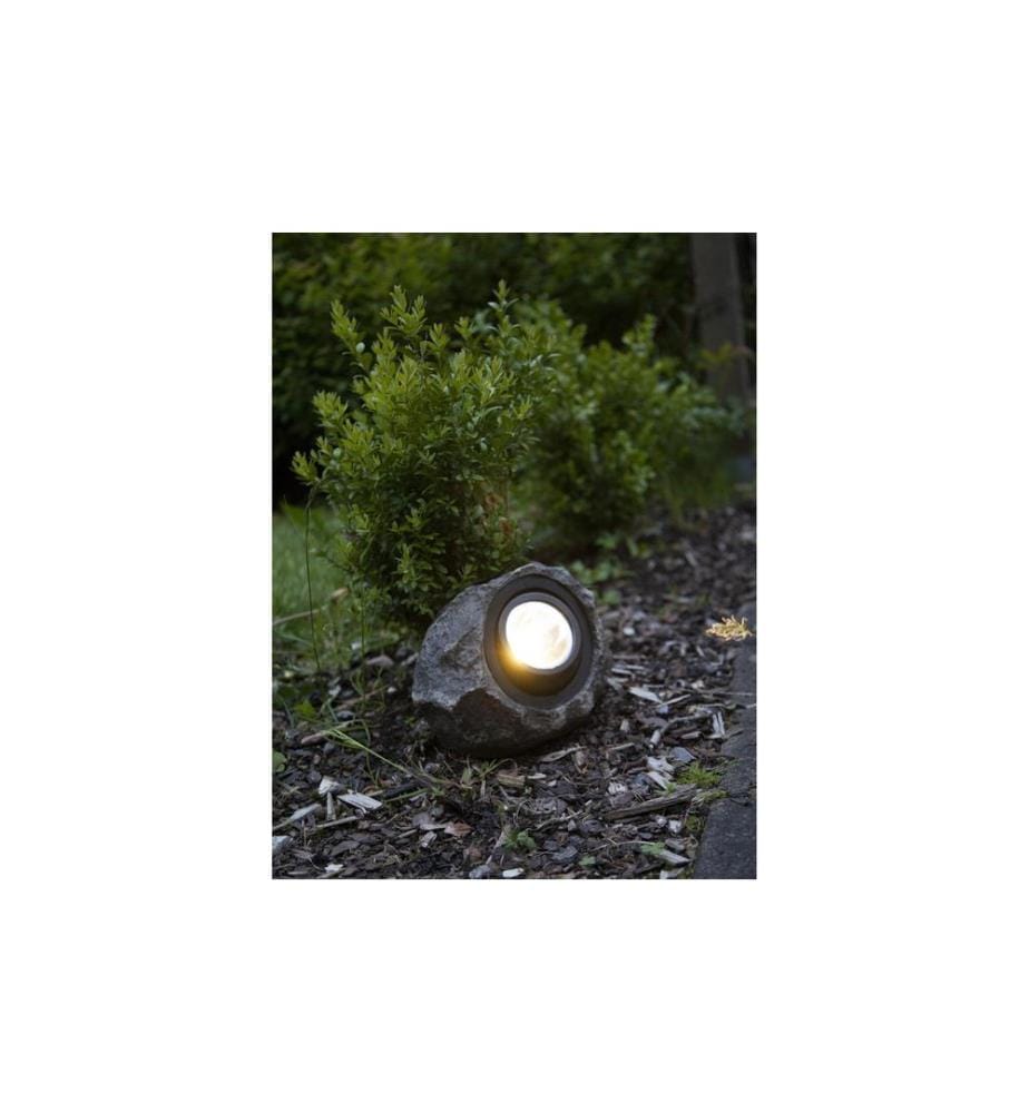 STAR TRADING - Spot de jardin Solar Rocky Gris