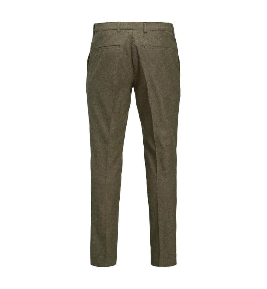 Leinenhose Slim Fit - Dunkelgrün