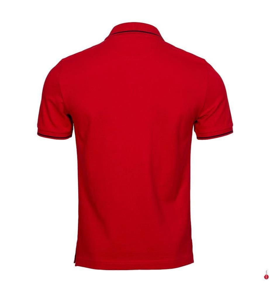 Regular Fit Piqué-Poloshirt - Rot