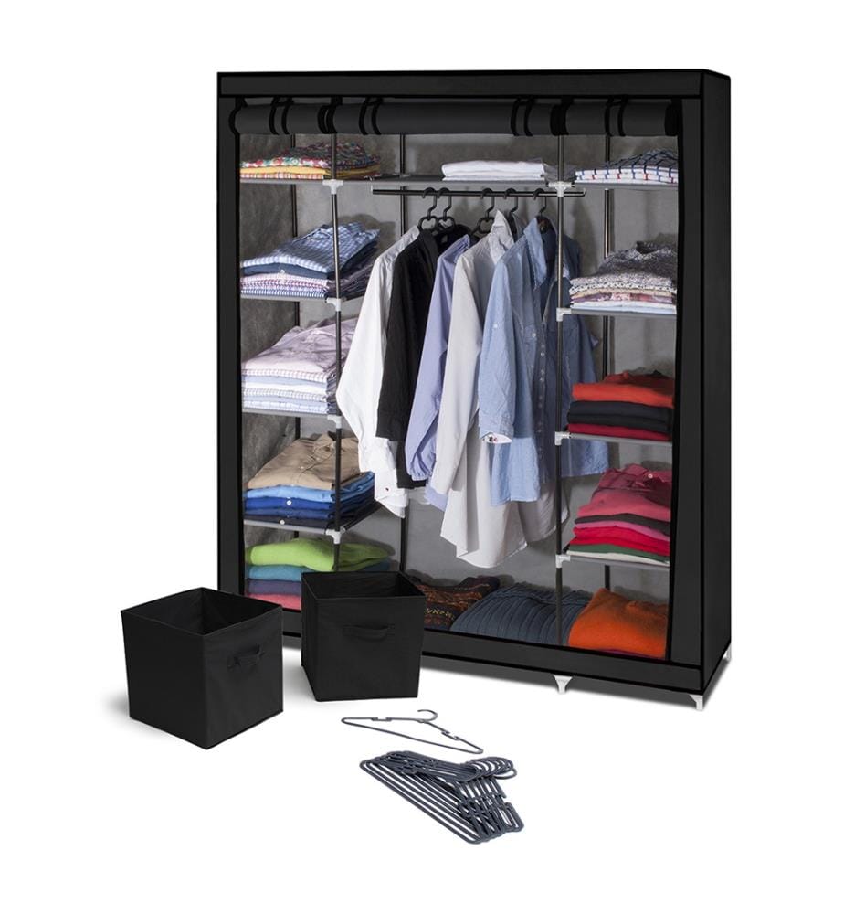 Wardrobe and Accessories 135x175x45cm - Black
