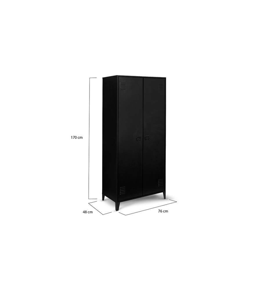 Storen Wardrobe 76 x 48 x 170 cm - Black