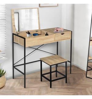 Alana industrial dressing table 83 x 39.5 x 75.5 cm - Wood and black