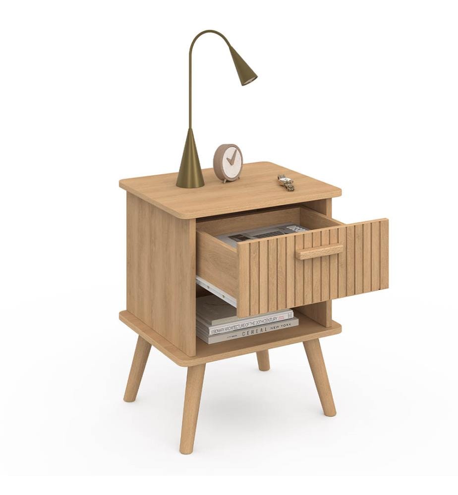Set of 2 Albane Bedside Tables - Brown