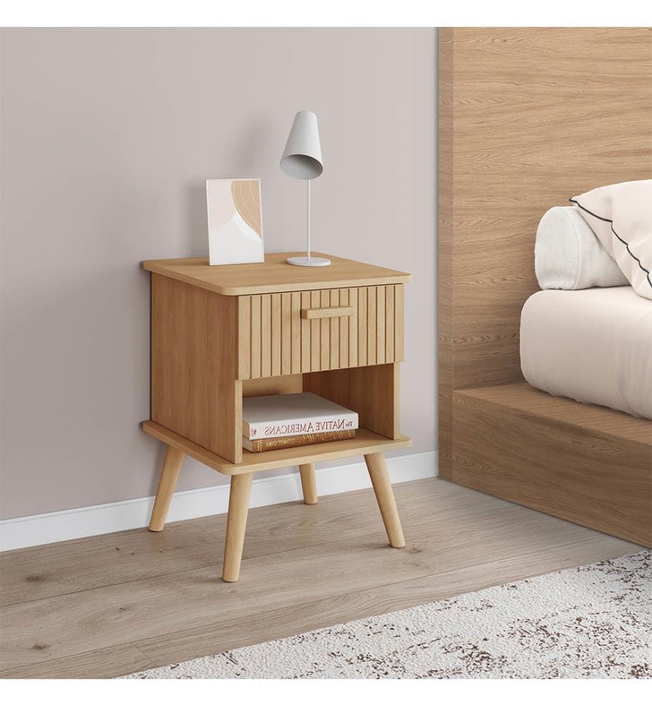 Set of 2 Albane Bedside Tables - Brown