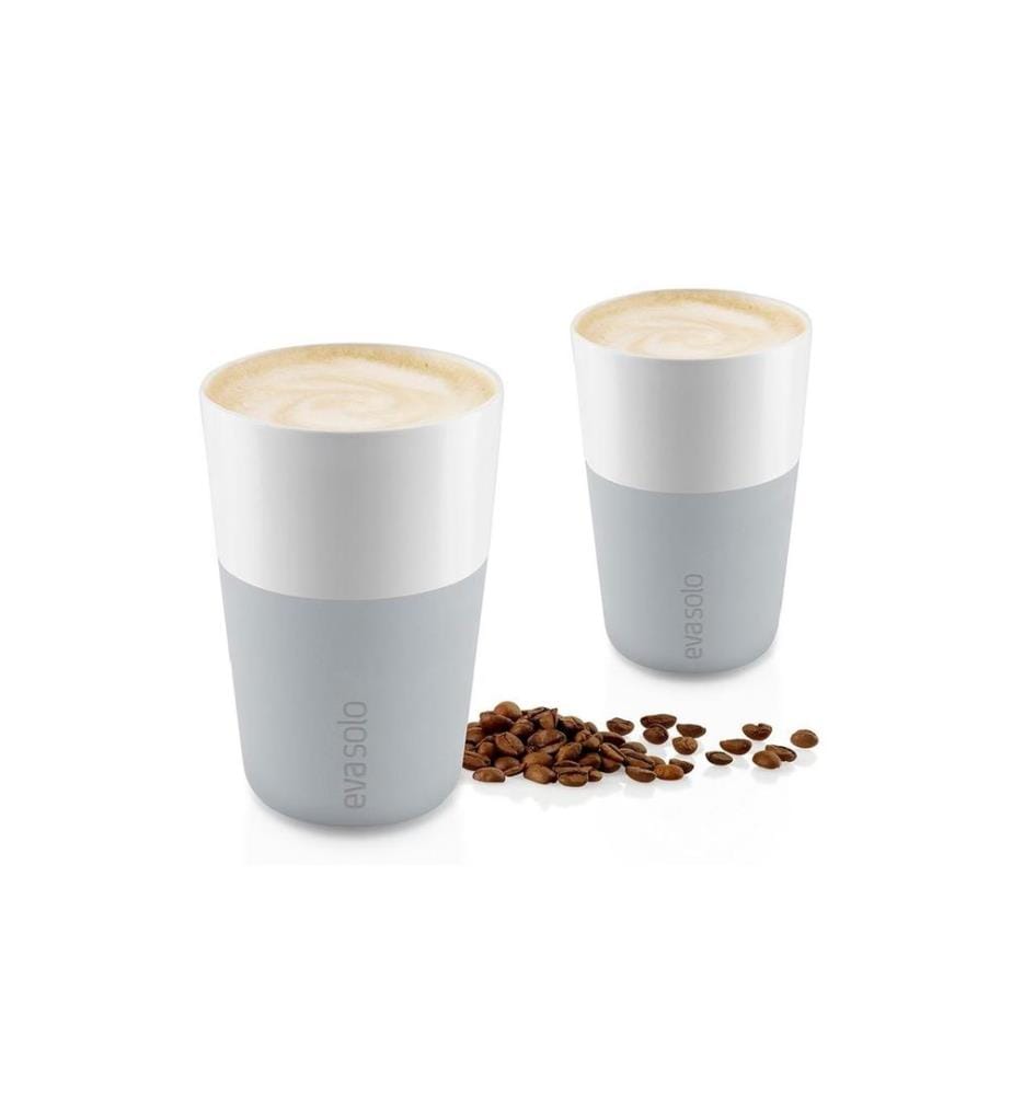 EVA SOLO - Latte Macchiato Becher 360 ml, 2 Stück, Hellgrau/Weiss